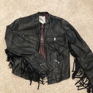 Leather Fringe Jacket